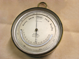 19th century Alfred Apps aneroid barometer with thermometer